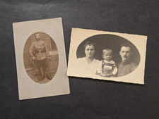 1914 Imperial German Soldiers Wartime Military Photo RPPC WW1 Postcard x 2 picture