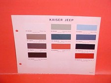 1963 1964 KAISER JEEP CJ-5 6 PICKUP TRUCK UTILITY STATION WAGON PAINT CHIPS picture