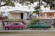 Photo:Havana Cuba 2010 Vintage Cars in Suburbs Street Scene picture