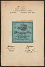 Photo:Danville Virginia 1878 Pace Talbott & Co Ram Tobacco Trade Mark picture