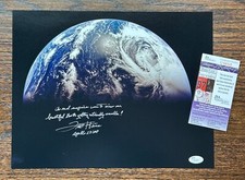 Signed Fred Haise 11x14 Apollo 13 Earthrise Photograph JSA COA picture