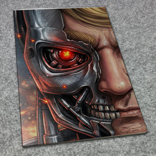 RARE REMASTERED SILVER Metal Donald Trump T800 Terminator ORIGINAL Homage COMIC picture