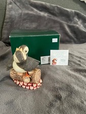 Harmony Kingdom Puffins 'Sea Of Love' Trinket Box, Hearts and Puffins w/box picture