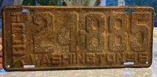 Very Hard To Find 1936 Washington State Truck License Plate Single 24-885 picture