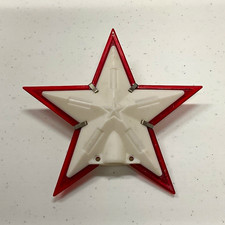 Vintage Paramount Red & White Plastic Tree Top Star picture
