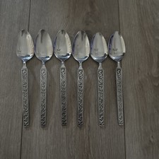 6 Riviera MONTEREY Set of 6 Place Oval Spoons Stainless Japan 7-3/8