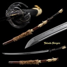 handmade Ghost of Yōtei japanese katana sword fox kashirae quenched spring steel picture