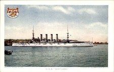 Armored cruiser USS Maryland 1907 Jamestown Expo Postcard bhn picture