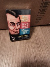 Who Was? What Was? Where Is? History Trivia Themed Playing Cards (New/Sealed) picture