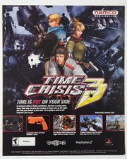 Time Crisis 3 PS2 PlayStation 2 GunCon 2 Video Game Ad Namco Vintage Print 2003 picture