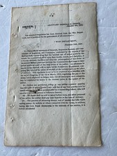 WHISKEY RATIONS ENDS US ARMY 1830 SGD ORDER GENL ROGER JONES ADJ. GEN 1825 - 52 picture