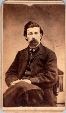 Sitting Bearded Man, Newark, OH, c1860s, CDV Photo, #5203 picture