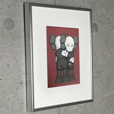 Kaws Together 2018 Limited Matte Framed Art US Silver White Mount Edition picture