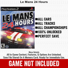 Le Mans 24 Hours 100% PS2 Memory Card All CHEATS ITEMS picture