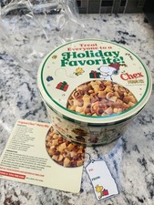 Snoopy Peanuts Holiday Chex Mix Tin 2025 Collectible Brand New Limited Edition picture