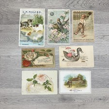 Pinkham Mendenhall Downs Corset Trade Card Lot 7 Vintage Multi-Color Ads USA picture