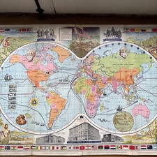 1955 McCormick's Map of the World Spice Map 1st Edition Pictorial Advertising picture