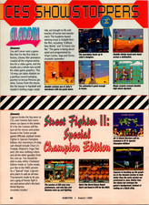 GamePro Magazine Article CES Showstoppers Aladdin Street Fighter II 1993 picture