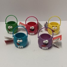 M&M’s Minis Character Plastic Candy Buckets/Containers w/ Handles Set of 5 picture