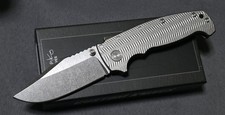 NEW Demko Knives AD20 XXX - CPM-3V Clip Point - Textured Titanium - Shark-Lock picture