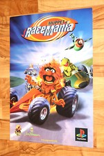 1999 Muppet RaceMania PS1 PlayStation Vintage Game Store Promo Poster 59x42cm picture