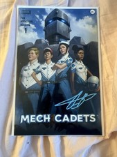 Mech Cadets #1 BOOM Studios special variant cover by Aaron Bartling and signed picture