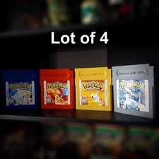 4 Large Pokémon Gameboy Cartridge Big Desk or Wall (Blue, Red, Yellow and Gray) picture
