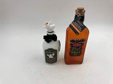 Ashland Bat Wings & Trick or Treat Glass Bottle Tabletop Decor AA02B08033 picture