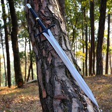 Handmade Carbon Steel Medieval Sword Full Tang Replica Collectible Gift For All picture