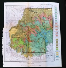 1898 USGS Color Map White River Plateau Timber Reserve by George Sudworth picture