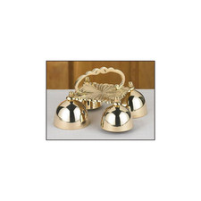 Christian Brands Autom 4 Cup Sacristy Bell with Handle Silver Brass picture