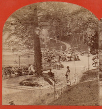A Ramble in Congress Park, New York.  Baker & Record   Stereoview Photo picture