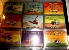 (9) VINTAGE 1952 Topps Wings Cards-HELICOPTERS #154-162~ALL VERY GOOD CONDITION picture