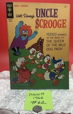 1966 Uncle Scrooge #62 The Queen of the Wild Dog Pack Gold Key F/VF Walt Disney picture