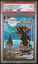 Pokémon Evolving Skies Umbreon Vmax Alt Art 215/203 PSA 9 Mint picture