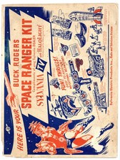 Buck Rogers Space Ranger Kit #0 FN 1952 picture