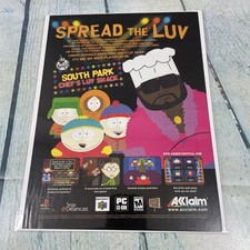 1999 South Park Chef's Luv Shack Game Vtg Print Ad/Poster Pinup Magazine Page picture