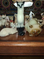 REDUCED Vintage Siamese Cat Decorative Candles 3 piece family picture