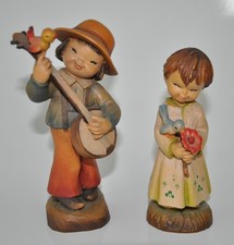 ANRI Limited Editions, Banjo Boy & Flower Girl, Numbered 130/2250 & 655/2250 picture