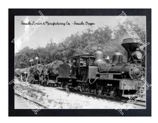 Historic Seaside Lumber & Manufacturing Co. - Seaside, Oregon Train Postcard picture