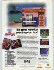 Uncharted Waters: New Horizons SNES Genesis 1994 Print Ad/Poster Official Art picture