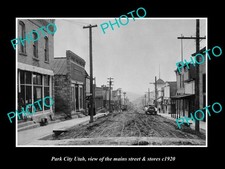 Park City Utah The Main Street & Stores c1920 Large Historic Old Photo picture