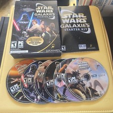 Star Wars Galaxies Starter Kit PC CD-ROM Complete In Box CIB With Manual 6 Discs picture