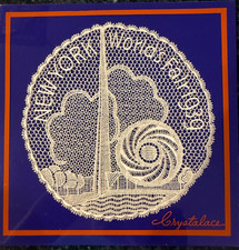 1939 New York World's Fair Souvenir Lace Doily Trylon and Perisphere NEW/SEALED picture