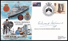Admiral SIR EDWARD ASHMORE GCB DSC Signed RAF CC13c Royal Signals Afloat Cover picture