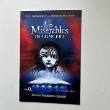 LES MISERABLES the Musical Theatre Programme / booklet 25 th anniversary picture
