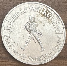 Johnnie Walker Red Scotch 1973 New York Jets Football Schedule NFL Games Coin picture