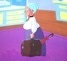 1995 GRANNY Sylvester Tweety Warner Brothers WB ORIGINAL PRODUCTION CEL drawing picture