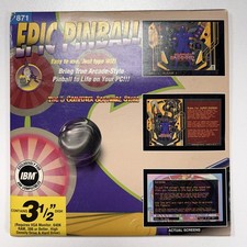 VTG NOS Epic Pinball Shareware PC Game 3.5” Disk Wiz Technology NEW SEALED picture