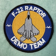 F-22 Raptor Demo Team Hook & Loop Patch STRIKE FIGHTER JET Plane F22 AIR Force picture